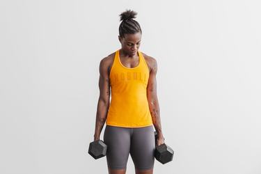 Nobull Racerback Neon Women's Tank Tops Orange | Australia (ZW1832)